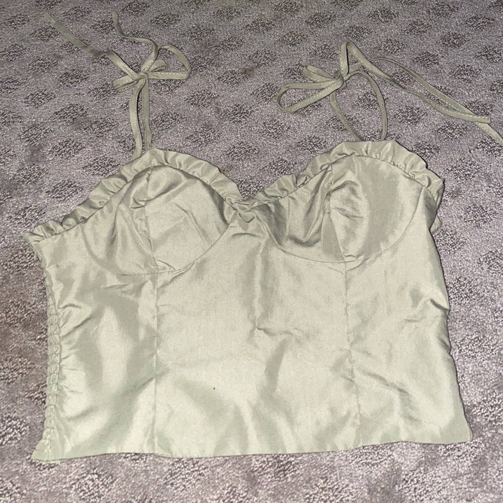 Sage green top